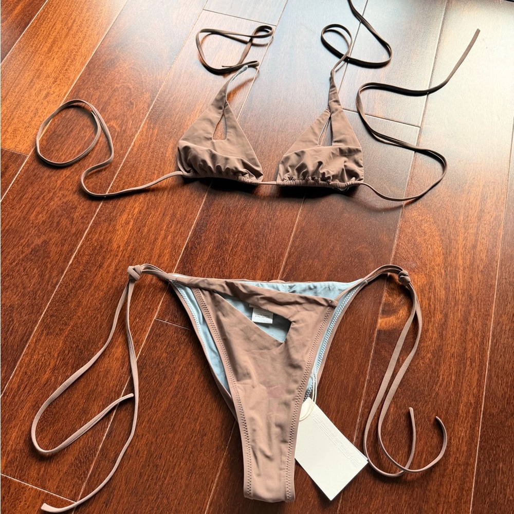 Brown Triangle Bikini bottom